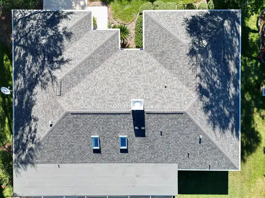 Portfolio - Classic Roofing aerial view skylight